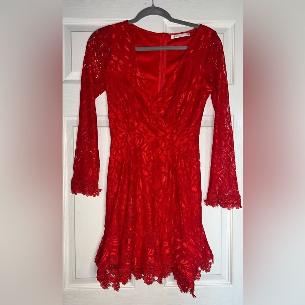 Saints + Secrets Lace romantic whimsical festive Dress Size XS EUC holiday fairy
